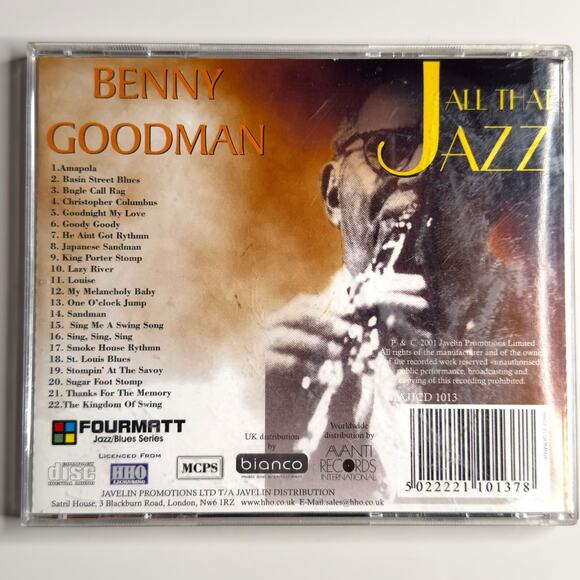 The Best of Benny Goodman – All That Jazz CD (2001, Fourmatt Jazz/Blues Series) - Picture 2 of 8